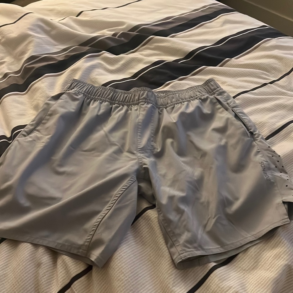 Legends grey athletic shorts with black liner